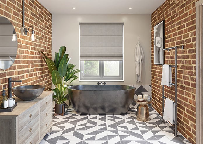 Kilkenny, Wool Grey - Motorised Roman Blind - Image 8